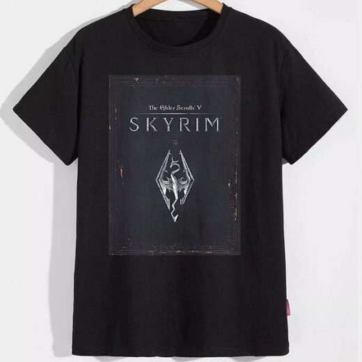 Футболка PrintBro The Elder Scrolls V: Skyrim logo PG07200 Чорний