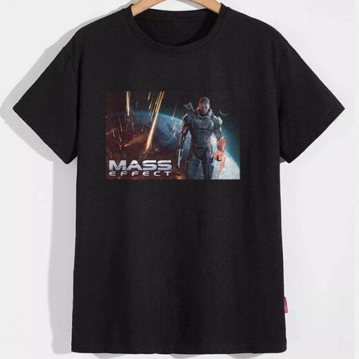 Футболка PrintBro Mass Effect: Капітан Шепард PG07191 Чорний
