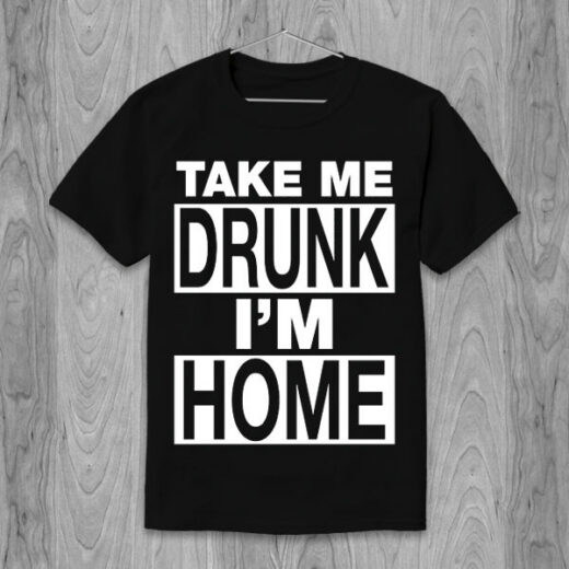 Футболка PrintBro Take me drunk I'm home PG05047 goodreclama Чорний