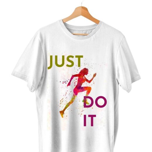Футболка PrintBro чоловіча Just do it (running) PG02572 goodreclama Білий
