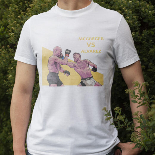 Футболка PrintBro чоловіча Mcgregor VS Alvares PG02714 Білий