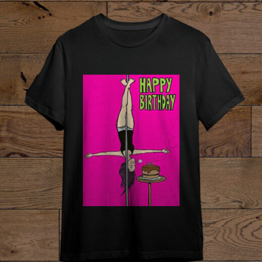 Футболка PrintBro Pole Dance. Happy Birthday PG03157 goodreclama Чорний