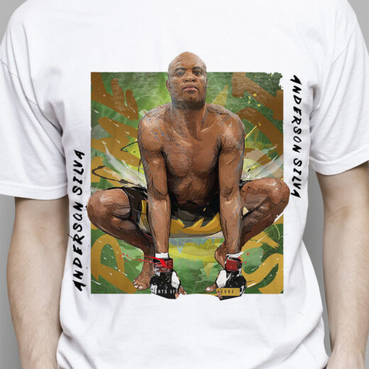 Футболка PrintBro чоловіча Anderson Silva PG02596 goodreclama Білий