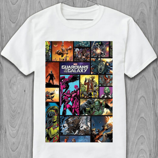 Футболка PrintBro чоловіча Guardians of the Galaxy Вартові Галактики All characters print PG02308 Білий
