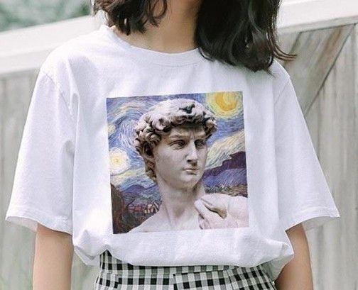 Футболка PrintBro David michelangelo and van gogh