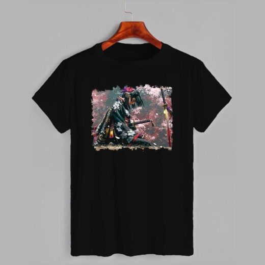 Футболка PrintBro Анімі дівчина самурай unisex