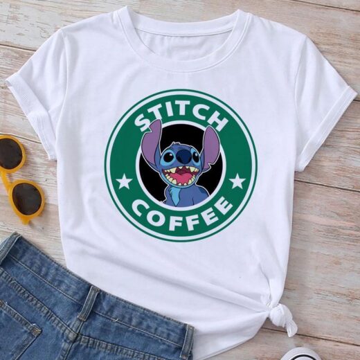 Футболка PrintBro Stitch Coffee Art.001