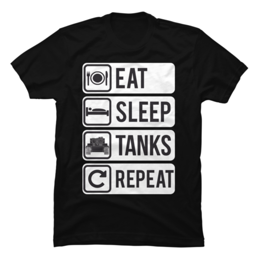 Футболка PrintBro Eat Sleep Tanks Repeat