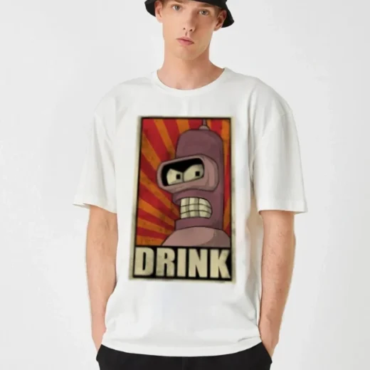 Футболка PrintBro Bender Futurama Drink