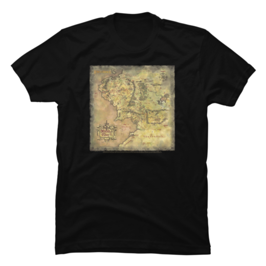 Футболка PrintBro The Lord Of The Rings Middle Earth Map