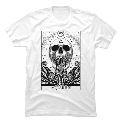 Футболка PrintBro Zodiac sign dark gothic tarot card Aquarius