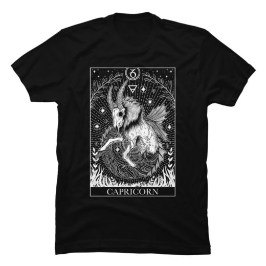 Футболка PrintBro Zodiac sign dark gothic tarot card Capricorn