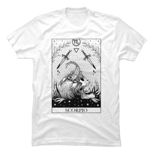 Футболка PrintBro Zodiac sign dark gothic tarot card Scorpio