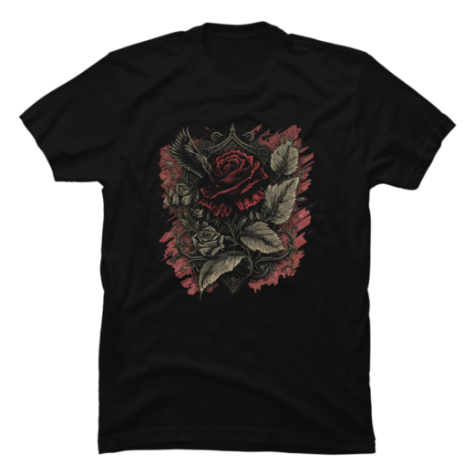 Футболка PrintBro Gothic Rose Art.002