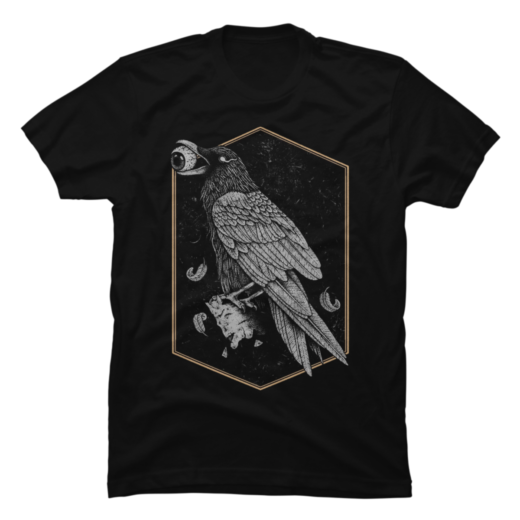 Футболка PrintBro Gothic Raven - Black Crow Realistic Drawing