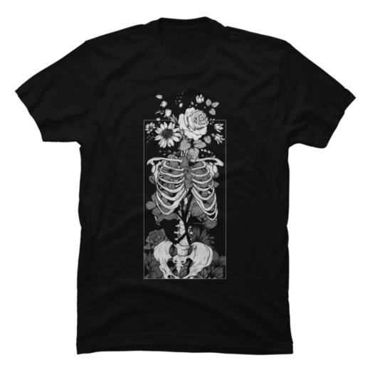 Футболка PrintBro Gothic Flower and Bones