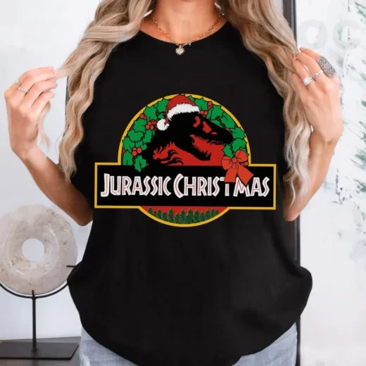 Різдвяна футболка PrintBro Парк Юрського періоду unisex