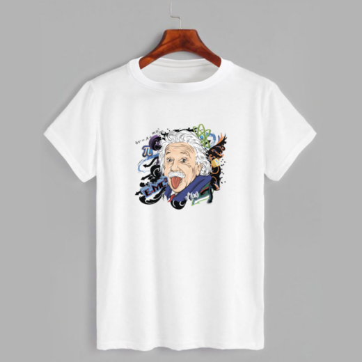 Футболка PrintBro унісекс Ейнштейн Біла