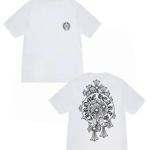 Біла Футболка PrintBro Chrome Hearts Logo унісекс Хром Хартс Хром Харт