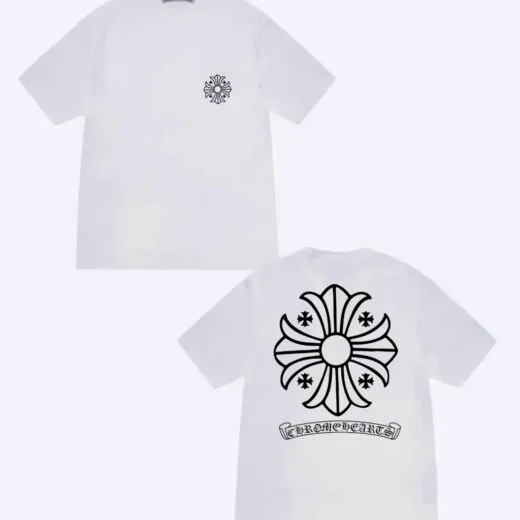 Біла Футболка PrintBro Chrome Hearts Logo унісекс Хром Хартс