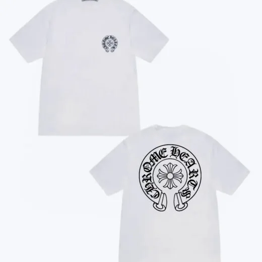 Біла Футболка PrintBro Chrome Hearts Logo унісекс Хром Хартс