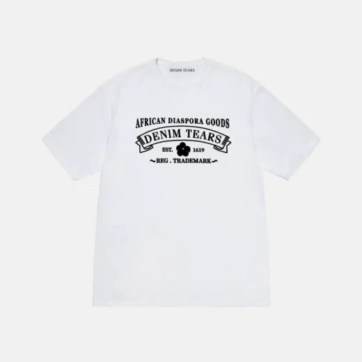 Біла Футболка PrintBro Denim Tears Logo унісекс Денім Тірс